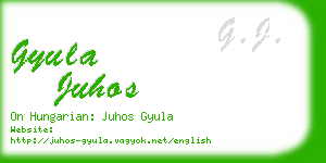 gyula juhos business card